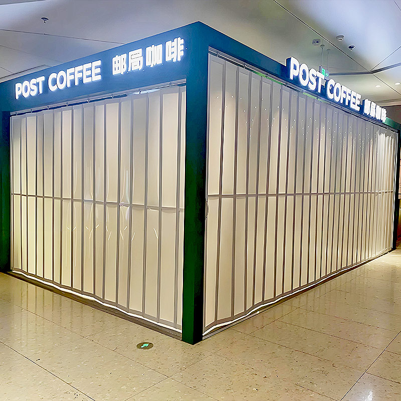 gfrt6 Commercial crystal folding door