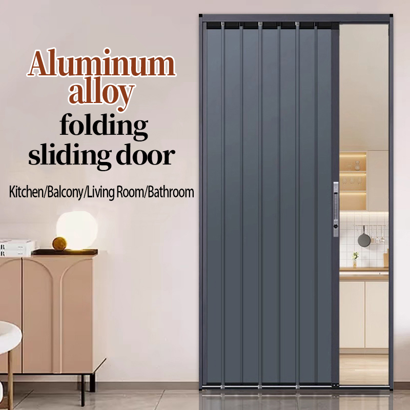 灰框+灰板 Aluminum alloy folding door