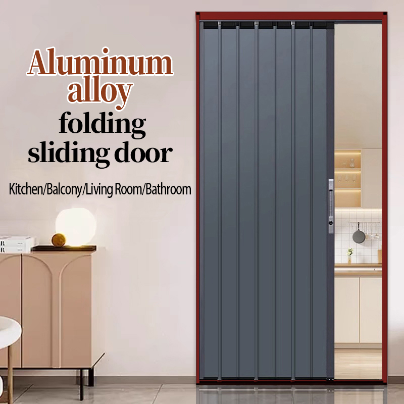 红木框+灰板 Aluminum alloy folding door