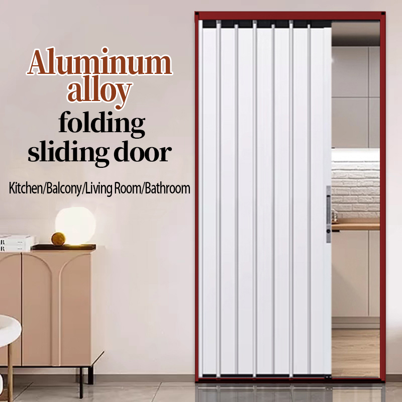 红木框+白板 Aluminum alloy folding door