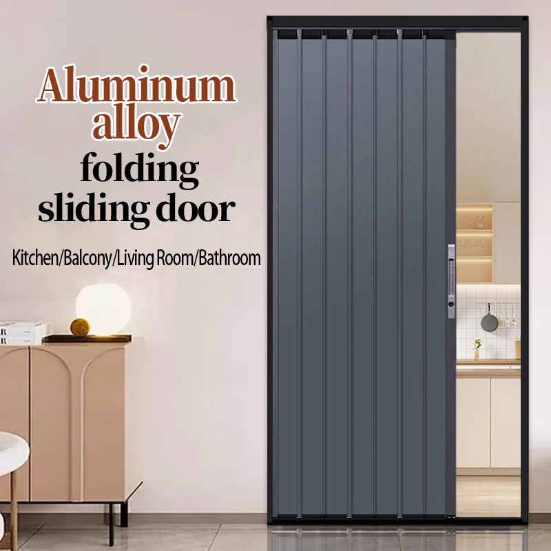 黑框+灰板 Aluminum alloy folding door